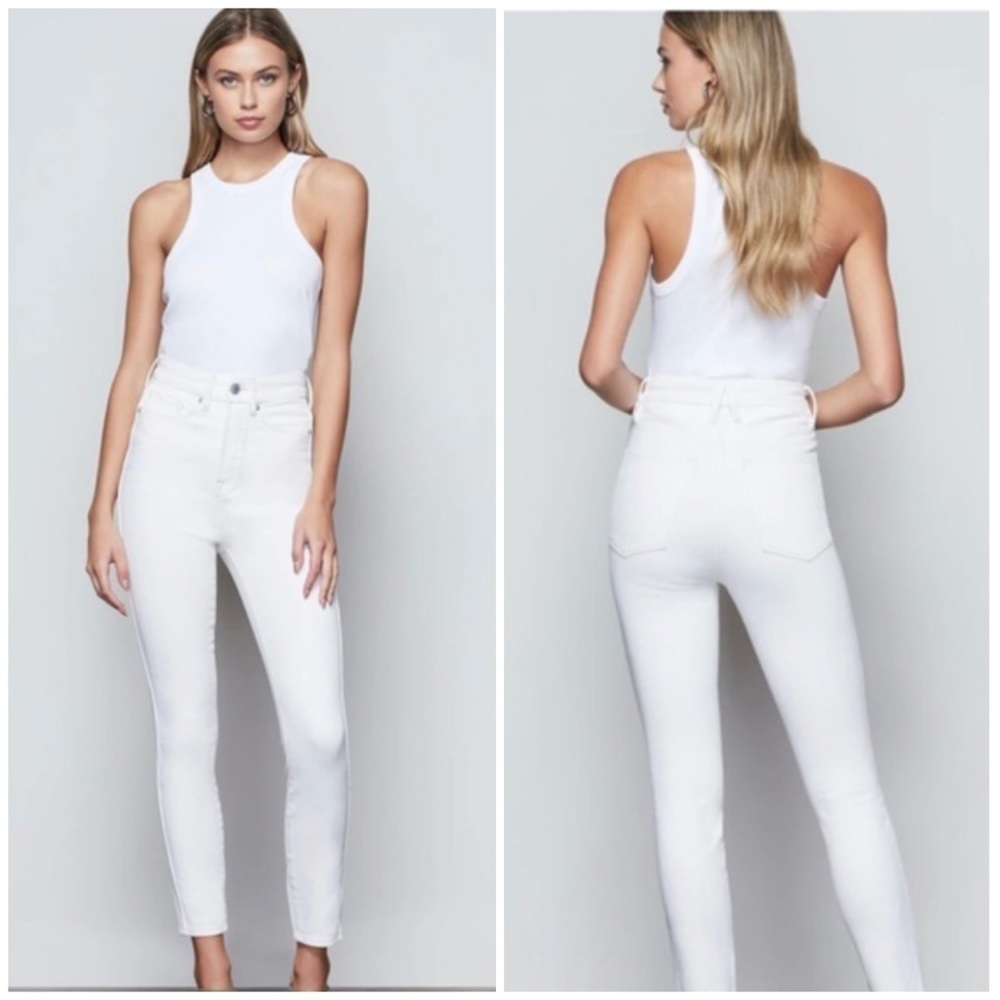 Good American | Good Curve Skinny Crop Jeans Ecru